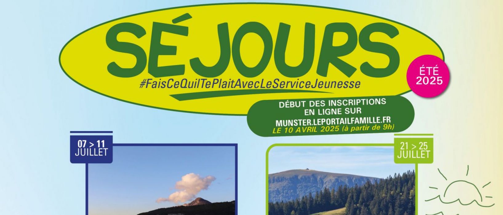 Inscriptions séjours d'été ouvertes !