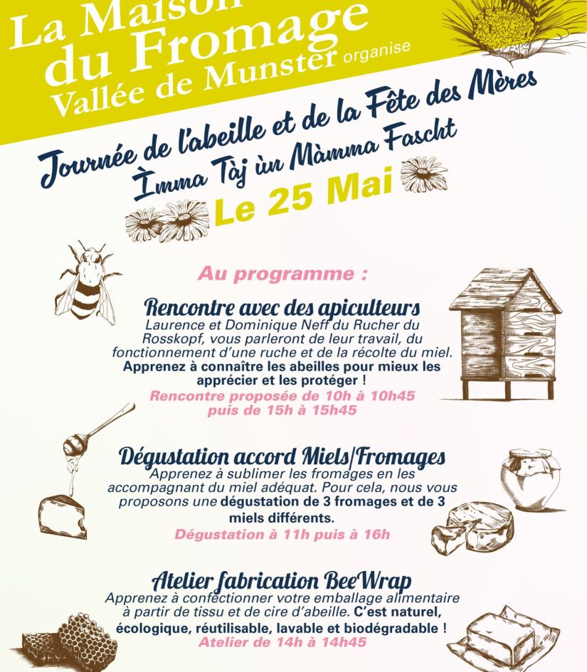 Le 25 Mai, les abeilles (et les mamans!) sont reines à la Maison du Fromage ! 
