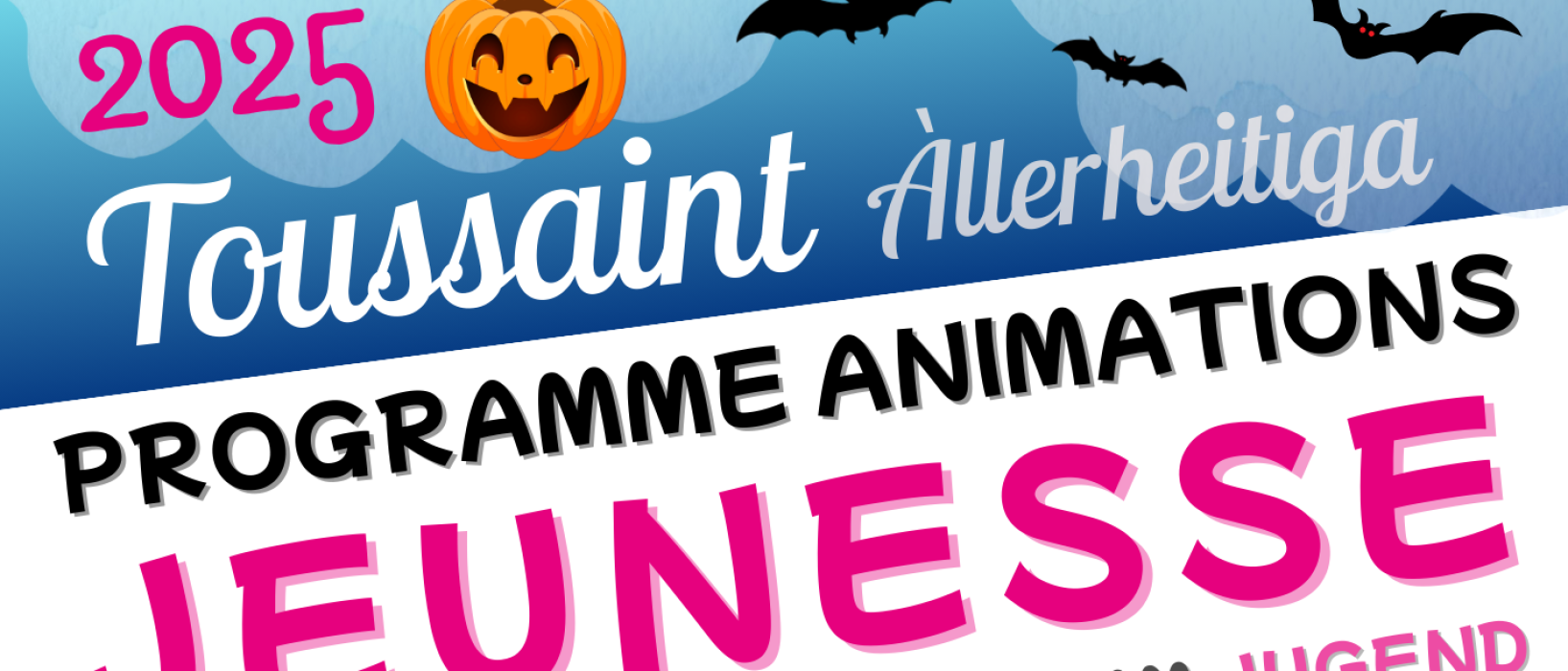 Le programme des animations des vacances la Toussaint